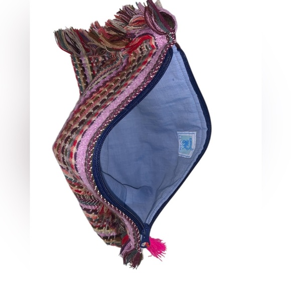 Karma Living Wonderlust Fringe Multicolor Woven Pouch - Picture 3 of 10